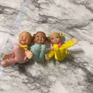Set of 3 Vintage teeny tiny tumbles surprise - Pink, Blue, Yellow